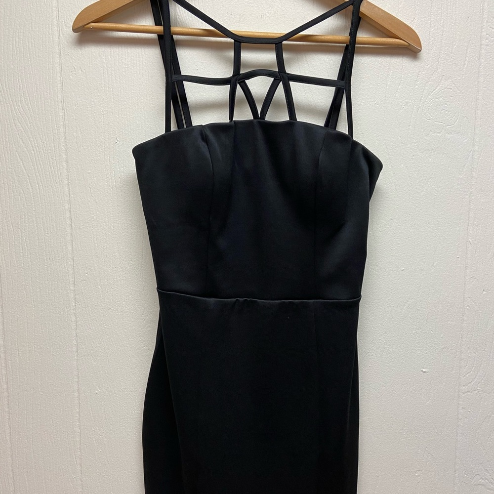 Little black dress with top cut out detail
